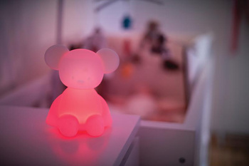 NATTOU Bezpieczna silikonowa lampka nocna z czujnikiem płaczu, Lapidou myszka