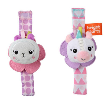 BRIGHT STARTS Grzechotka na rękę Rattle&Teethe Wrist Pals™ jednorożec i lama 0m+