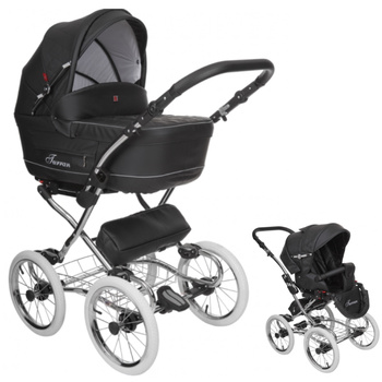 Wózek TUTEK - TURAN SILVER ECO - 2w1 - ECOBLACK